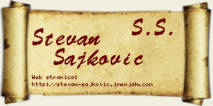 Stevan Šajković vizit kartica
